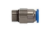 Ger. RIEGLER Ger. Schroefverbinding »Blaue serie«, zelfsluitend, G 1/4 a., f. Schl.-buiten-Ø 6 mm, Werkdr. Maximale 10 bar, kunststof/MS vern.