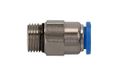 Ger. RIEGLER Ger. Schroefverbinding »Blaue serie«, zelfsluitend, G 1/4 a., f. Schl.-buiten-Ø 6 mm, Werkdr. Maximale 10 bar, kunststof/MS vern.
