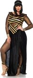 Leg Avenue Nile Queen Plus Size Kostuum - Zwart, Goud - XL/2XL