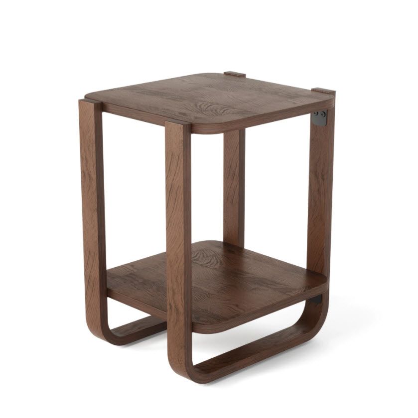 Umbra Bellwood Bijzettafel - Walnoot - Vierkant - 2 Poten