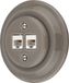 PR1 Boîte de réseau encastrable, porcelaine, design rétro, CAT.5E, double, gris beige