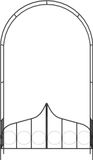 VidaXL Tuinboog met hek 138x40x238 cm ijzer zwart