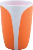 MSV Tandenborstelhouder Badkamer – KANDY Tumbler Beker voor Tandenborstel en Tandpasta – Oranje – 8 x 11 cm