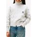 Tommy Hilfiger Fille Col roulé en maille torsadée Gris chiné clair Taille : 8Y