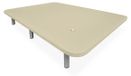 Sommier tapissé pour lit, 150x190 cm, renforcé, avec 6 pieds, couleur beige