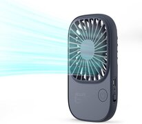 Handheld Fan-Blauw met USB Oplaadbaar - Draagbare Ventilator met 3 Snelheden