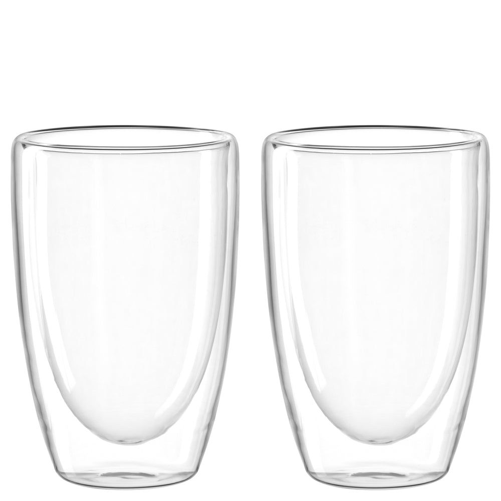 Leonardo Duo Dubbelwandige Glazen Mokken Set - 2 Stuks - 400ml - Transparant