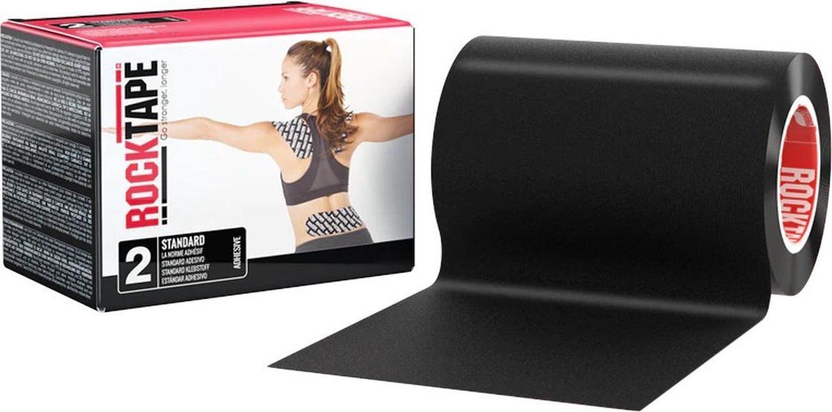 Rocktape Classic Kinesiotape - Sporttape - 10 cm x 5 m - Zwart