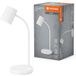 LEDVANCE Office Line Trapezium lampe de bureau avec bras flexible en plastique blanc, culot GU10, protection IP20, pour bureau à domicile