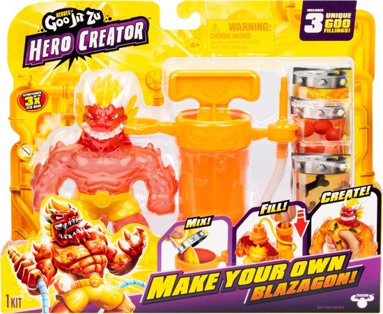 Goo Jit Zu Heroes of Goo Jit Zu Hero Creator Blazagon – DIY Figuur met Creator Chamber