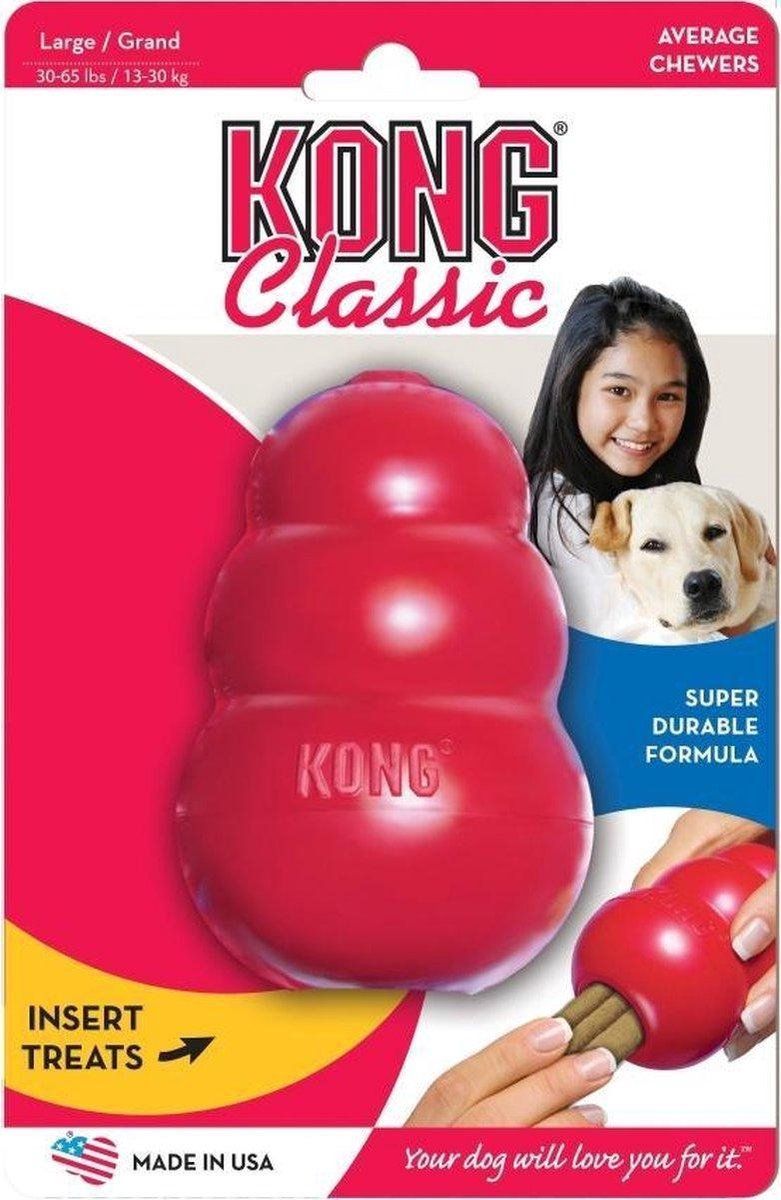 Kong Hond Classic Rubber "M", Rood