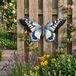 Anna's Collection Coen Bakker Deco B.V. Tuindecoratie vlinder van metaal zwart/blauw 37 cm