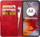 Rosso Element Motorola Moto G75 Hoesje Book Case Wallet Rood