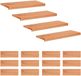 vidaXL - Traplopers - 16 stuks - 70 x 25 x 2 cm - Lak - Massief beukenhout