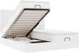 vidaXL Bed poef met matrassen en LED's 180x200cm kunstleer zuiver wit