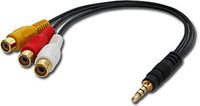 Lindy 35539 AV Adapter - 0.25 m - Zwart