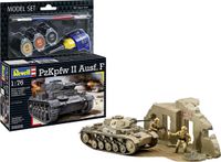 Revell Modelbouwpakket Panzerkampfwagen II - PzKpfw II Ausf. F Tank - Model Set Plastic - 1:76