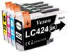 Brother LC424 Cartouches de couleur, set van 4, pour Brother DCP-J1200W/WE