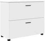 vidaXL Badkamerkast Wit 76,5 x 35 x 64 cm Bewerkt hout & Metaal