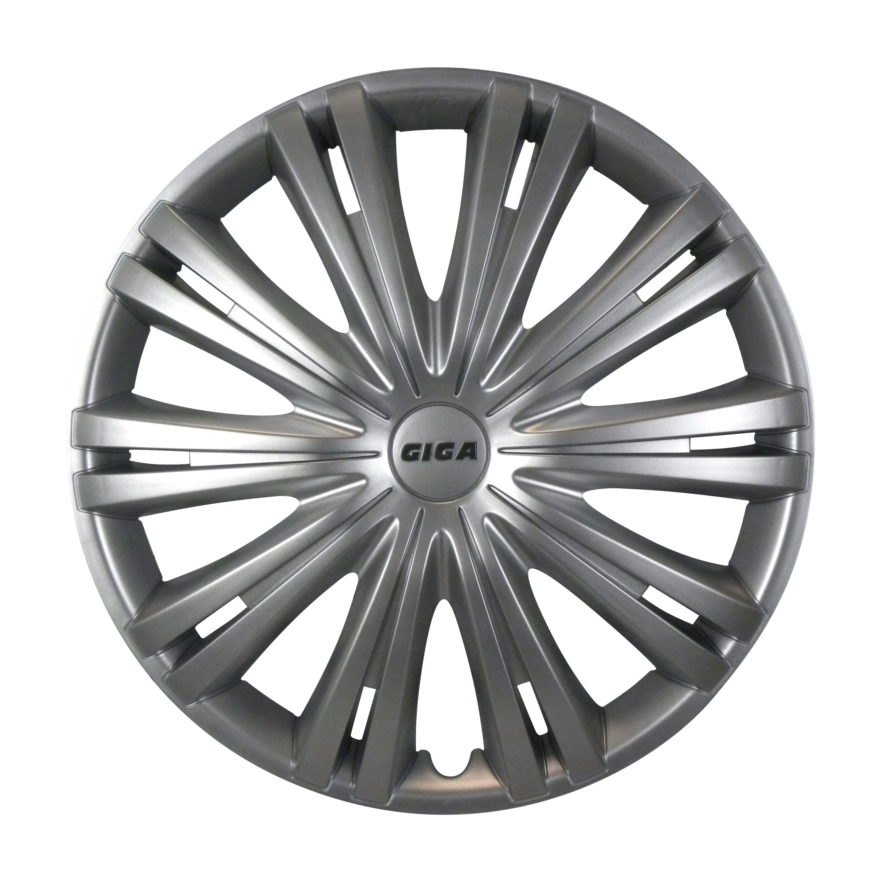 Carpoint Wieldoppenset Giga 16 Inch 4 stuks - Zilver