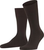 FALKE Airport eenkleurig wol katoen sokken heren bruin - maat 49-50