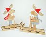 Elch en bois sur skis XL 14x12x4cm mélangé aléatoirement