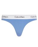 Calvin Klein Modern Cotton Field Olive Thong Weiß/Blau Medium Damen