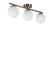 Opviq Elegante kroonluchter met metalen behuizing en glazen kap, mat chroom en wit, 56 cm lang, 20 cm hoog, E27-fitting, max. 40 W, stijlvolle verlichting voor moderne ruimtes