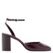 Mango Bordeaux Lakleren Pumps met Blokhak