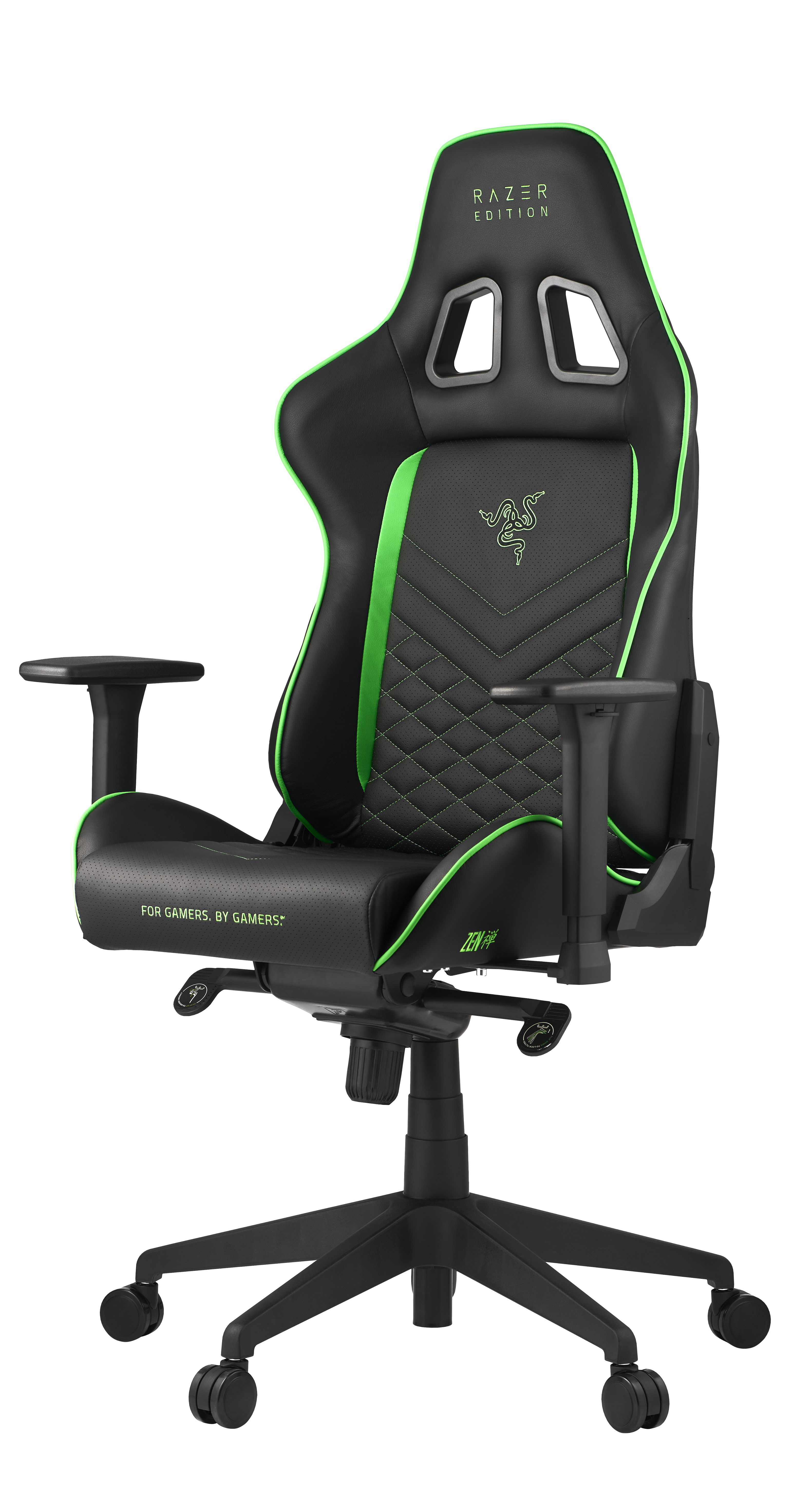 Razer TAROK PRO Gaming Chair - Black/Green - Padded Seat & Backrest - Ergonomic Design