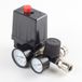 OEM OrangeCart B.V. Drukregelschakelaar voor luchtcompressorpomp, 4-poorts 220V verdeelstukdrukregelaar met drukmeter.