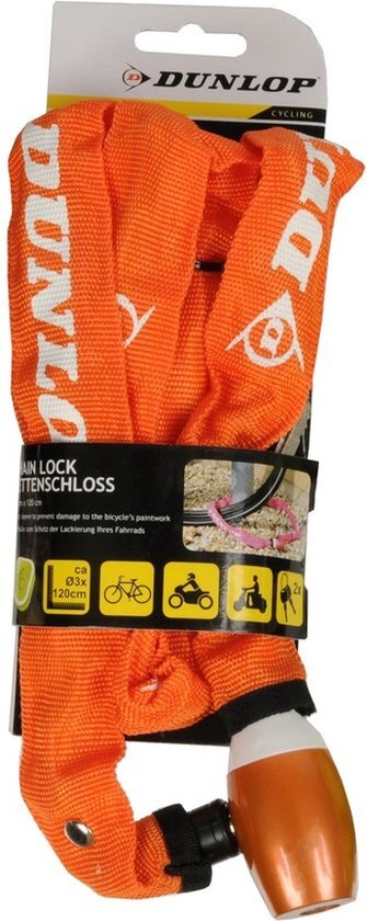 Dunlop Fiets kettingslot oranje - fietsslot