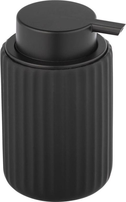 Wenko Belluno Zeepdispenser - Zwart - Keramiek - 8 cm - Vrijstaand