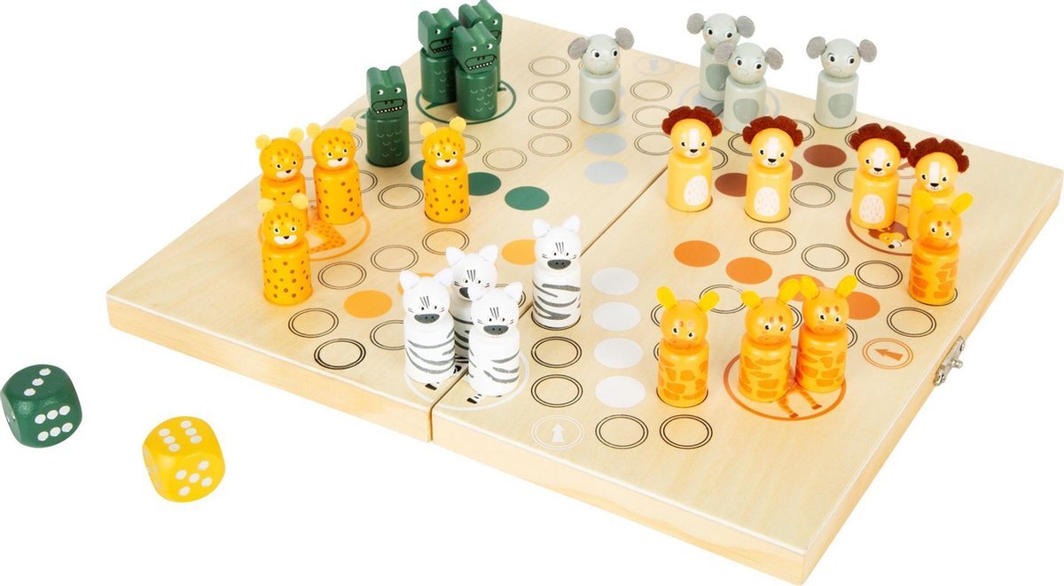 Small foot company Small Foot Ludo Bordspel Safari Junior - maximaal 6 spelers