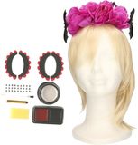Accessoire de déguisement Day of the Dead - maquillage tête de mort en sucre et diadème - accessoires Halloween/Carnaval