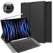 Just in Case tablet Hoes met Toetsenbord geschikt voor iPad Pro 12.9 (2022) / Pro 12.9 (2021) - QWERTY Bluetooth Keyboard Case - Zwart