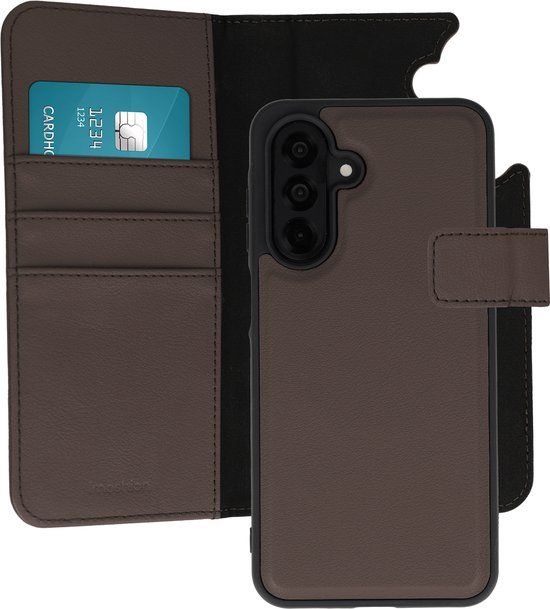 imoshion Hoesje - Geschikt voor Samsung Galaxy A26 - Uitneembare 2-in-1 Luxe Bookcase - Bruin