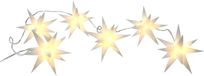 Spetebo 3D Sterrenlichtketting met 6 LED's - 150 cm - Kerstverlichting voor de tuin, geschikt voor buiten