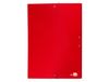 Liderpapel PY34 Project Folder, Cardboard, PVC, Red, Portrait, Elastic Band, 250 mm