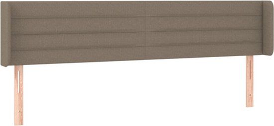 vidaXL Hoofdbord - Stof - Taupe - 183x16x78/88 cm