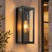 OEM Buitenwandlamp, fitting E27, max. 60W, glas, zwart, IP44