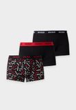 HUGO Boxershorts rouge / noir / blanc