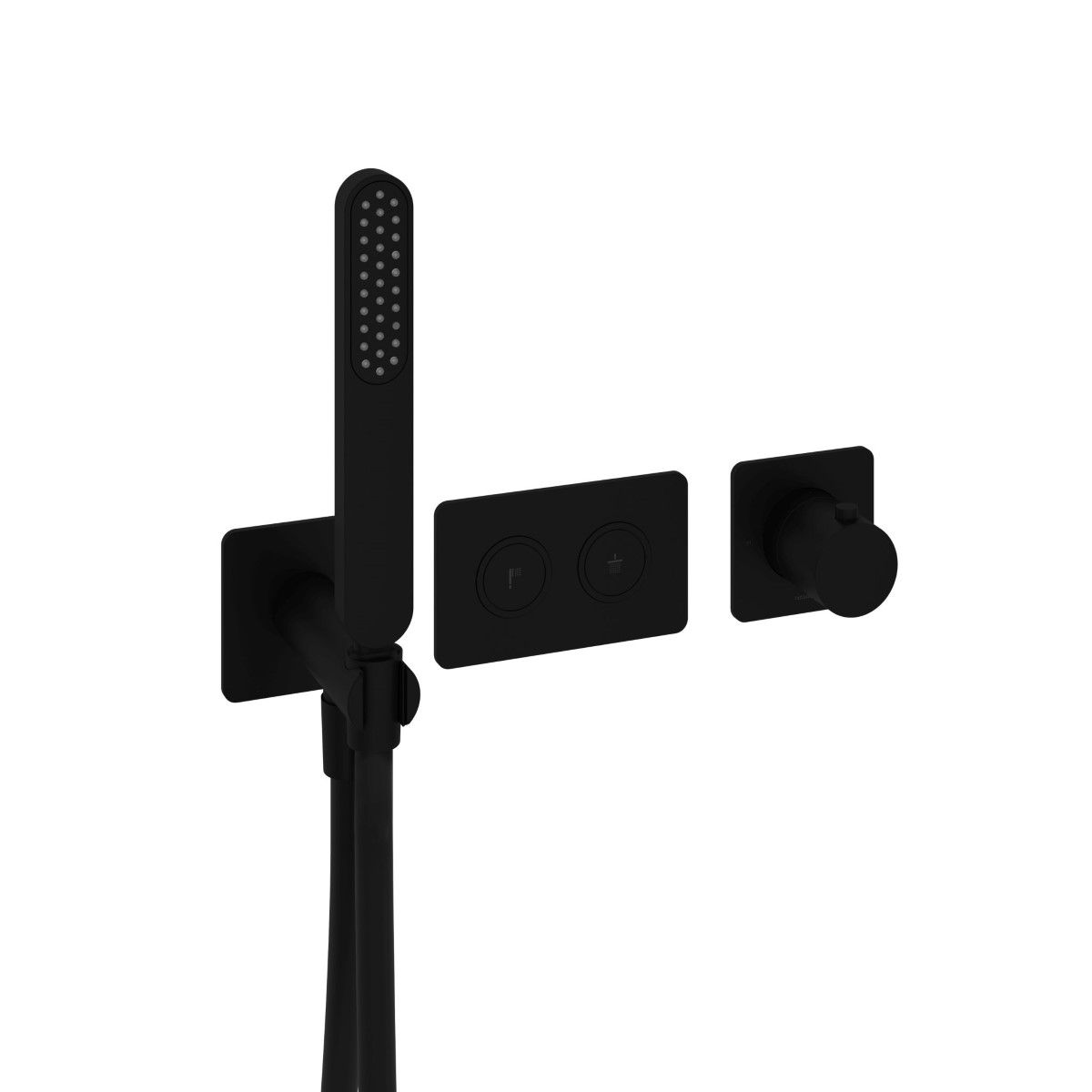 Hotbath Gal Afbouwdeel Inbouwthermostaat Douchekraan Mat Zwart