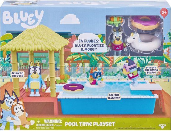 Moose Toys Bluey Pool Time Fun Playset with Accessories - Bluey - Kids - Moose Toys