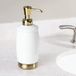 York Distributeur de savon Céramique Blanc/Laiton