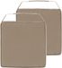 Hespéride Stoelkussen Gerona - 2x - 40 x 40 cm - Lichtbruin - Polyester