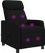 vidaXL Fauteuil Noir Tissu