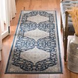 Safavieh Traditioneel tapijt voor binnen, geweven, vintage collectie, VTG871, leisteen/blauw, 66 x 244 cm, voor woonkamer, slaapkamer of elke binnenruimte
