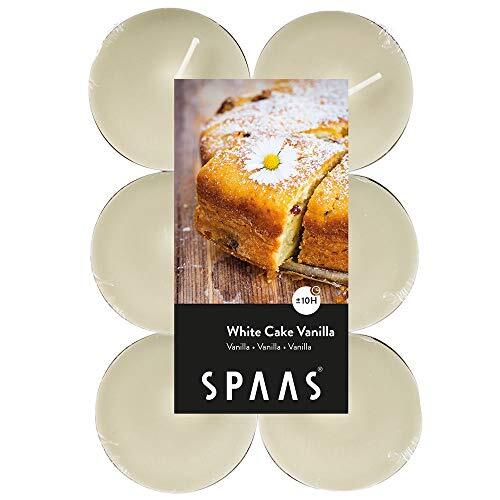 Spaas 12 Maxi Theelichten Geur, ± 10 uur - White cake vanilla