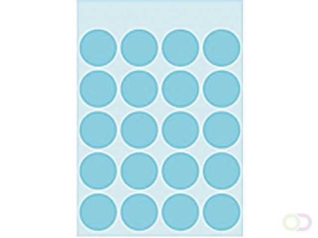 HERMA Etiket 1873 rond 19mm blauw 100stuks